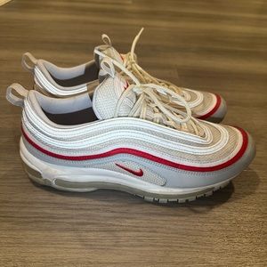 Nike Air Max 97 White Pure Platinum University Red